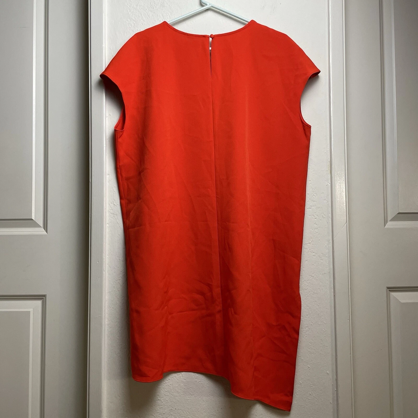 VETEMENTS Worthington Vestito Donna XXL Arancione Manica Corta Asimmetrico Abito Alto Basso