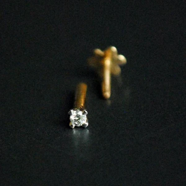 10 cents diamond nose on sale pin