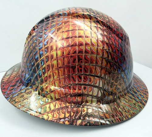 New Custom PYRAMEX(Full Brim) Hard Hat IRONMAN METALLIC SWIRL 3D CRAZY SICK NEW - Picture 2 of 6