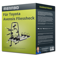 Menabo FahrradträGer Stand Up 3 Schwarz/Silber FüR Toyota Avensis T22 - 3 RäDer