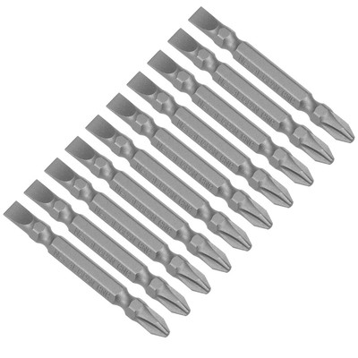 10Pcs 65mm Long S2 Magnetic Phillips-Slotted Screwdriver Bit 6PH2 SL6 Hex Head