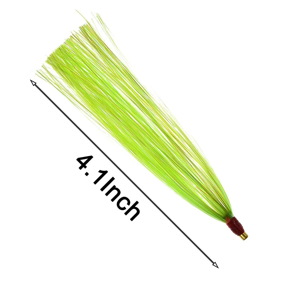 Lote 100 Señuelos de Pesca Sea Striker Mylar Bucktail Teaser Plantilla Perla, Azul, Verde, Rosa Foto 4 de 4