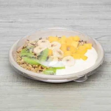 Karat PET Dome Lid for 24-40 oz. Bagasse Bowl, Round - 200 ct, FP-KDL204-PET