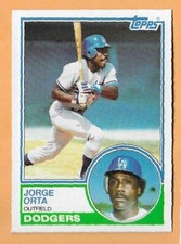 GEORGE ORTA LOS ANGELES DODGERS #722 - TOPPS NM-MT 1983