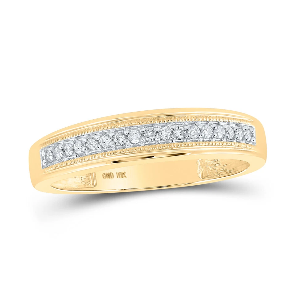 10k Gold His&Hers Diamond Cluster Matching Wedding Ring Band Set 3/8ctw - Image 2 of 3