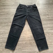Mens Vintage JOOP! Black Straight Leg BUTTON Fly Jeans Black VTG