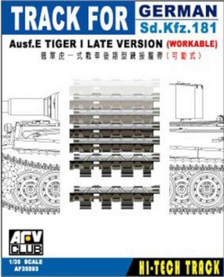 Tiger I Late Version Sdkfz 181 Ausf E Workable Track Links 1-35 Afv Club (4716965350932)