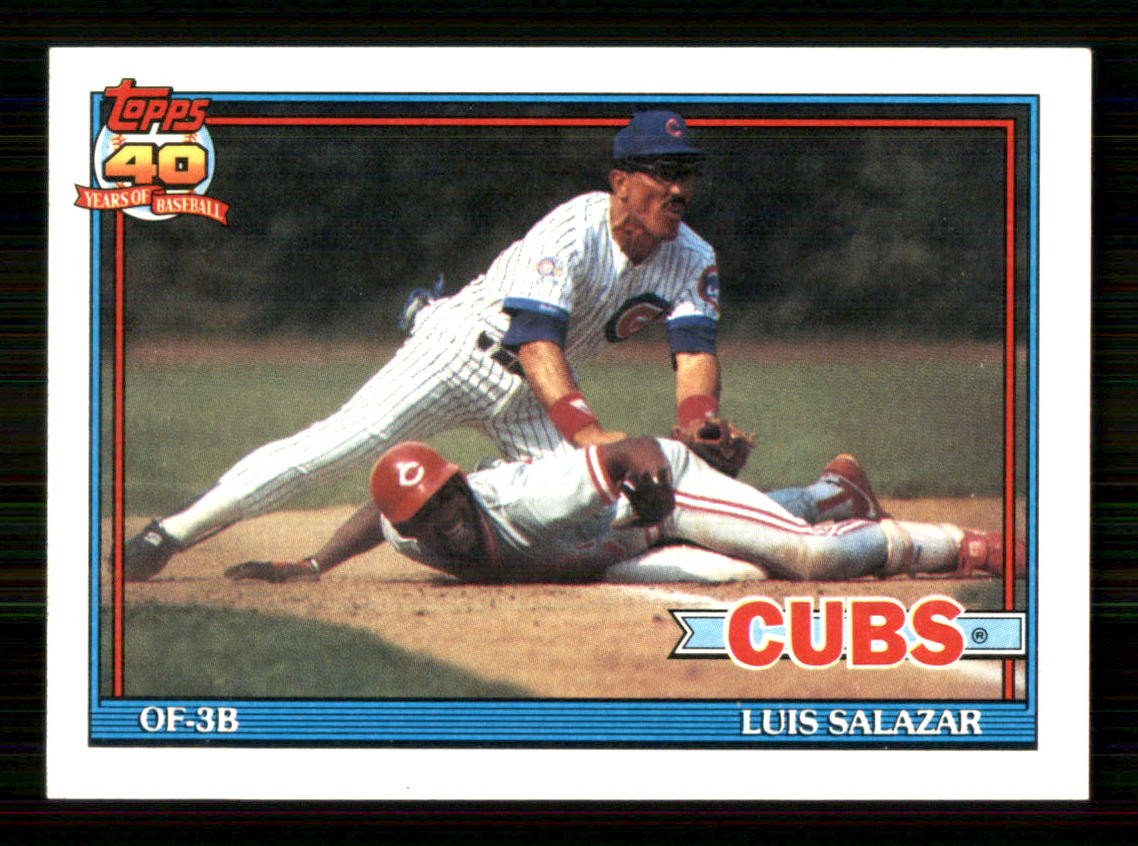 1991 Topps #614 Luis Salazar Chicago Cubs 61770