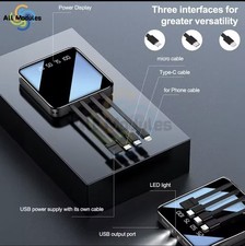 Batterie Externe 10 000mAh Power Bank Type C + Iphone Chargeur Portable 5v 2A 