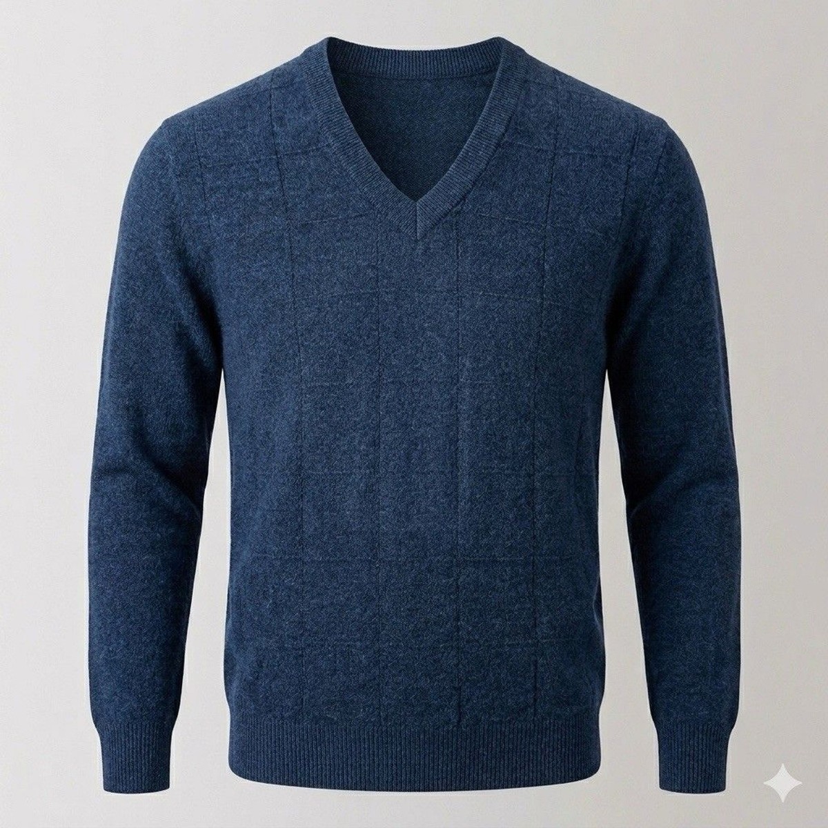 ERDOS NWT 98% Cashmere V-Neck Sweater Blue Fits US Men's Large