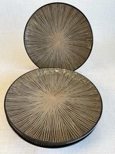 Home Trends Natural Serenity Brown Tan 8.5” Salad Plates Set Of 4