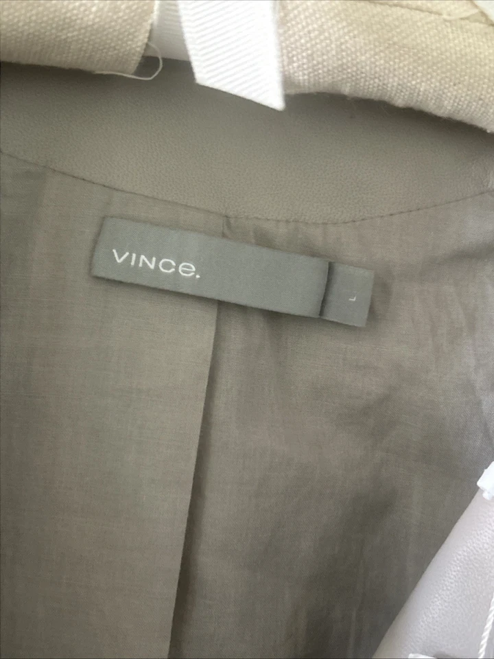 NWT VINCE CROSS FRONT WOMEN LAMB LEATHER JACKET SIZE Large - Image 2 of 4