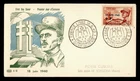 DR WHO 1957 FRENCH ALGERIA FDC LECLERC OVPT SEMI POST PAC CACHET M78134