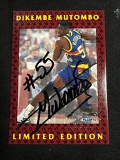 1991 Fleer Dikembe Mutombo #12 Autograph w/Stamp Pack Pulled! No PHILLIPINE Fake