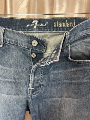 Seven 7 For All Mankind Jeans Women s Standard Straight 33 Button Fly
