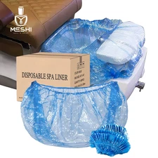 400Pcs Blue Disposable Spa Pedicure Liners – 48In X 48In X 9.5Mic Foot Bath Bags
