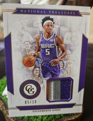 2019-20 National Treasures De'Aaron Fox GG-DAF Game Gear Prime 5/10 Jersey Match