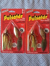 2 Vintage Nichols Pulsator Spinnerbaits 24K Gold Blades Made In USA! San Antonio
