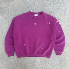 vintage 90’s cheetah brand paint splattered pink sweater made in usa