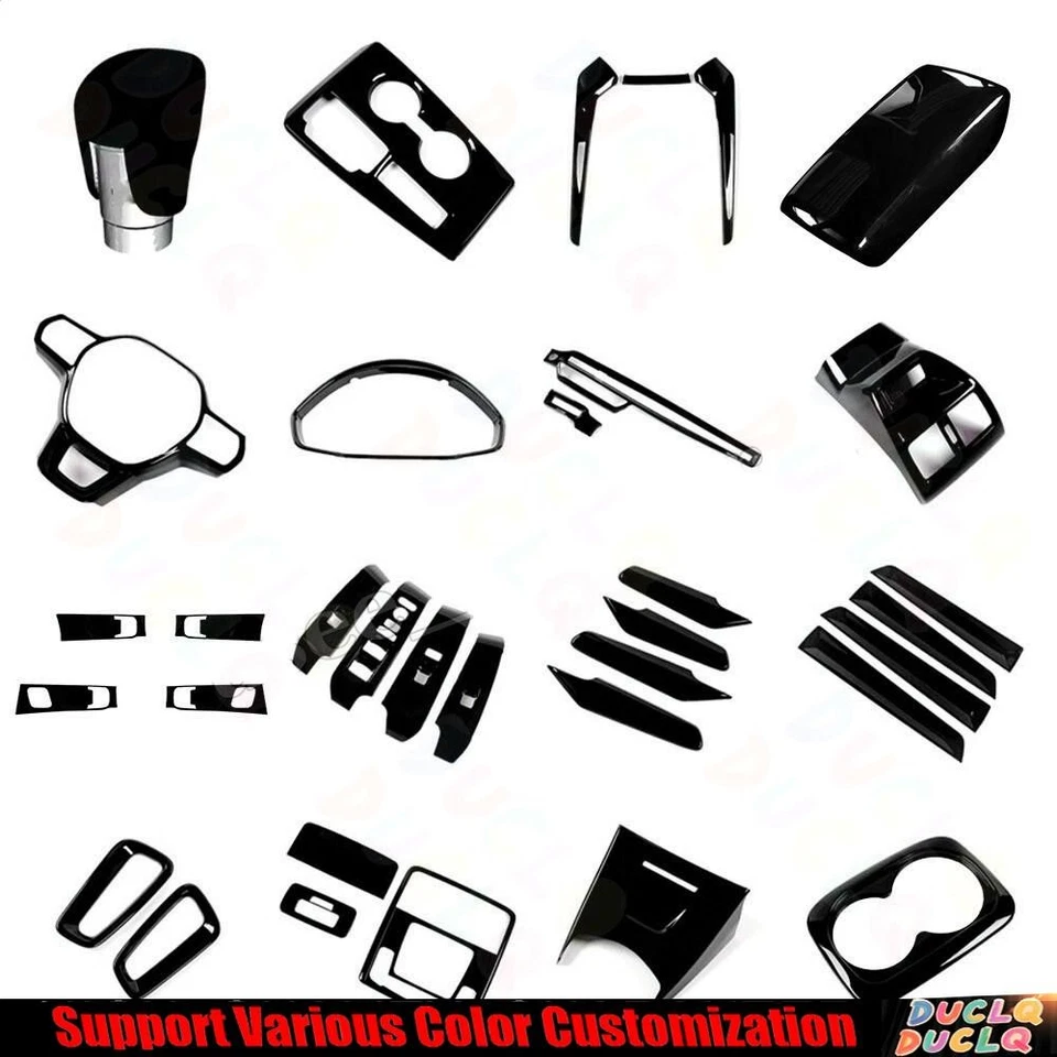 Juego completo 34* decoración interior coche negro brillante para Honda Civic 11th 2022-2025 Foto 2 de 4