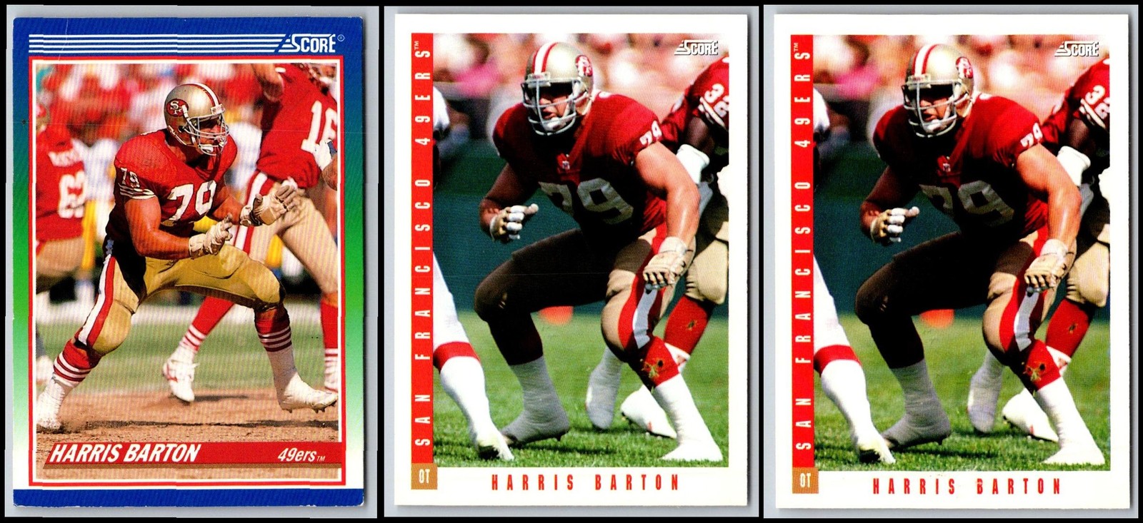 Score Harris Barton (3) Card Lot - DON’T MISS OUT!