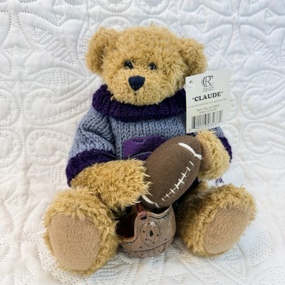Kansas State University Bear Vintage Plush Claude Ridgewood Football Mascot
