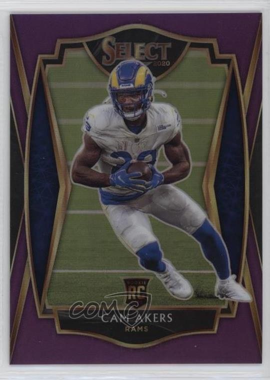 2020 Panini Select Premier Level Purple Prizm 8/75 Cam Akers #155 Rookie RC 06xl