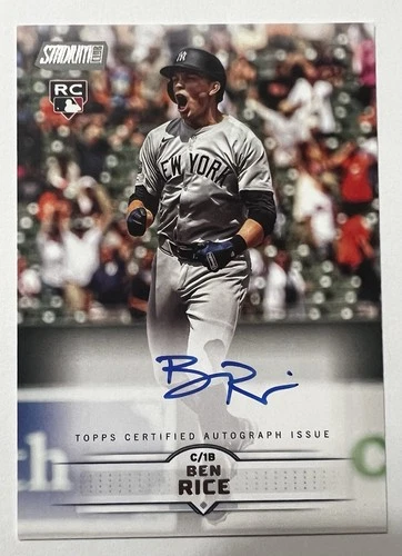 2025 BEN RICE Topps Stadium Club Rookie On Card Auto #SCBA-BR NY Yankees RC