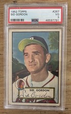 1952 Topps Baseball #267 Sid Gordon PSA 3 VG