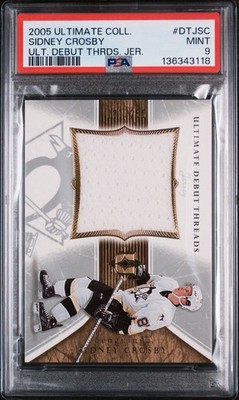2005 Ultimate Collection Debut Threads Sidney Crosby Rookie Patch #/250 PSA 9 MT