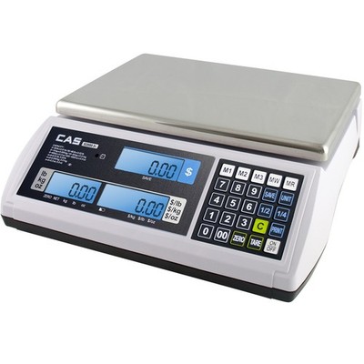 CAS S2JR15L, Price Computing Scale with LCD Display, 15lb x 0.005lb, NTEP