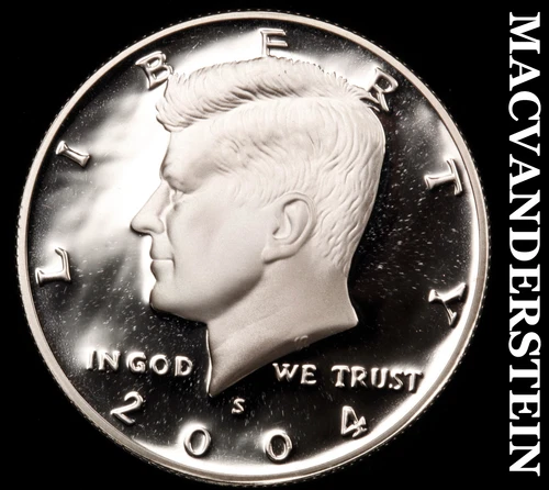 2004-S Kennedy Half Dollar- Lustrous Silver Choice Gem Proof  #i3325
