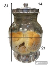 VASO BARATTOLO  VETRO PER BRIOCHES , BISCOTTI  LT 5 colori ass