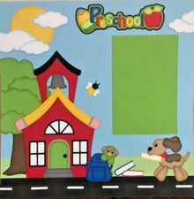 Premade School Scrapbook Layout