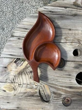 Mahogany Wood Dish Divided Serving Tray Party Holiday Island