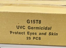 NEW! Box of Twenty-Five (25) G15T8 15 Watt 254nm Germicidal UVC Bulbs