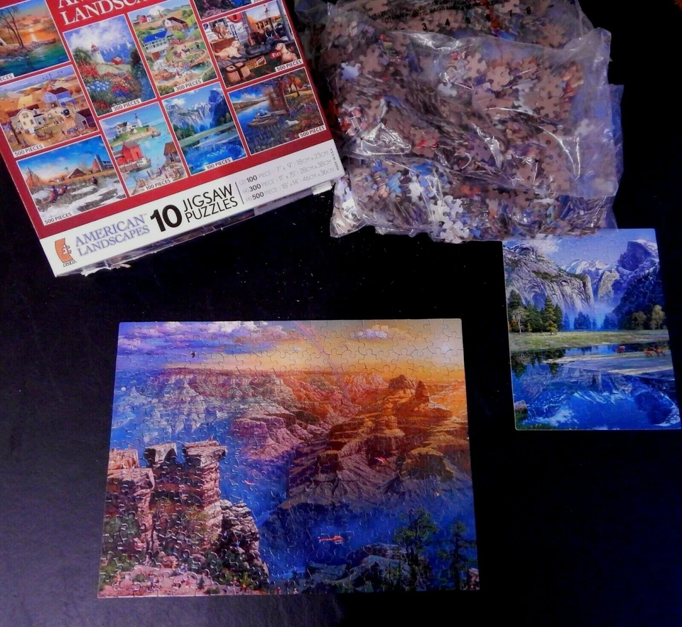 American Landscapes 10 Jigsaw Puzzles, Ceaco. 2 Completed 8 Unopened - Image 2 of 3