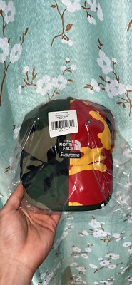 🔥Supreme x The North Face Split 6-panel Hat| Camo| SS24