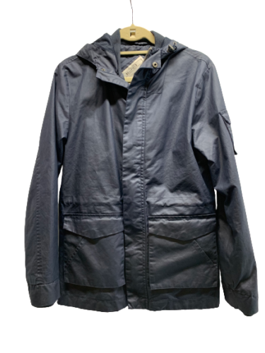 Bellfield Water Resistant Blue Jacket with Hood Drawstring Size Small (KH119)