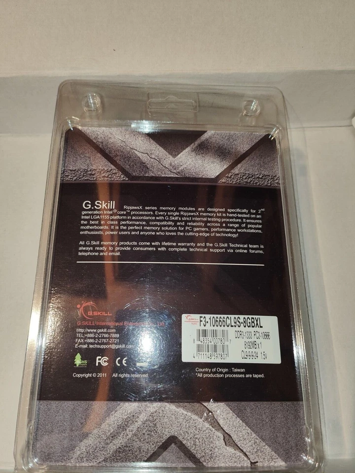 3x G.SKILL Ripjaws X 8GB DDR3 1333MHz PC3-10666U F3-10666CL9S-8GBXL RAM (24GB) - Image 2 of 2