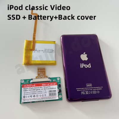 256 SSD Upgrade & 2000mAh Battery for iPod Classic 6th 7th 160GB