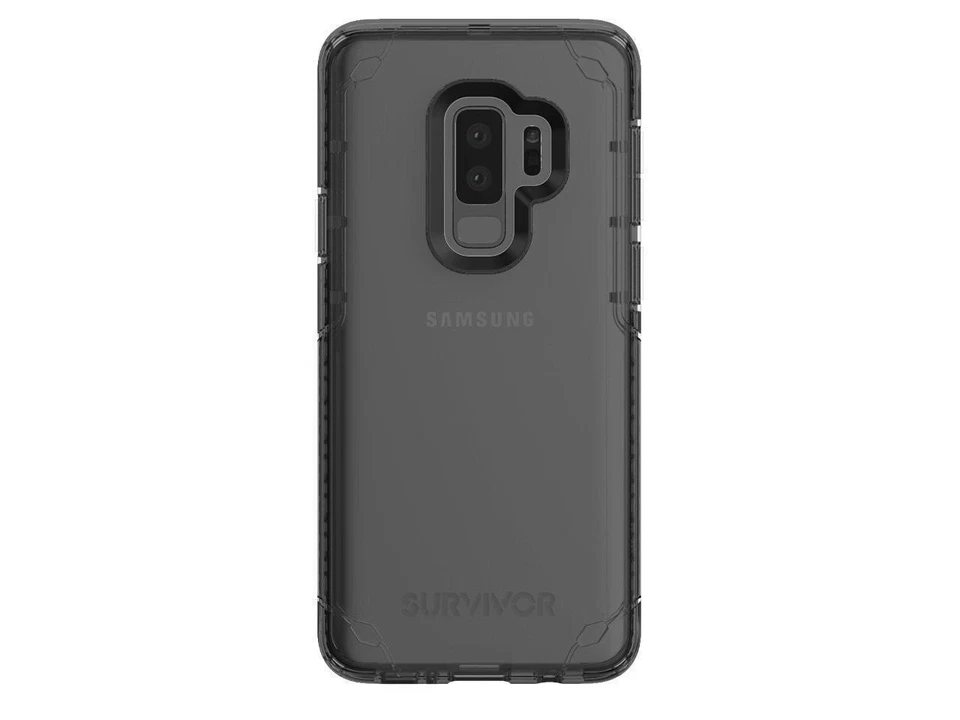 Funda protectora delgada resistente fuerte Griffin Samsung Galaxy S9+ Survivor - transparente/negra Foto 2 de 4