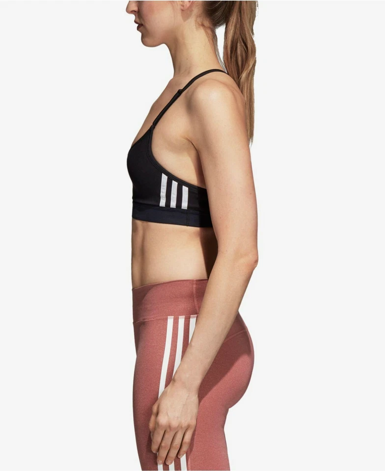 Adidas L1019 Y-Back Compression Low-Impact Women's Sports Bra Black Size XS - Image 2 of 3