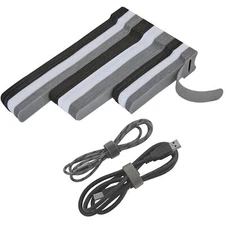 90 PCS Reusable Hook & Loop Cable Ties Adjustable Wire Straps for Data Center