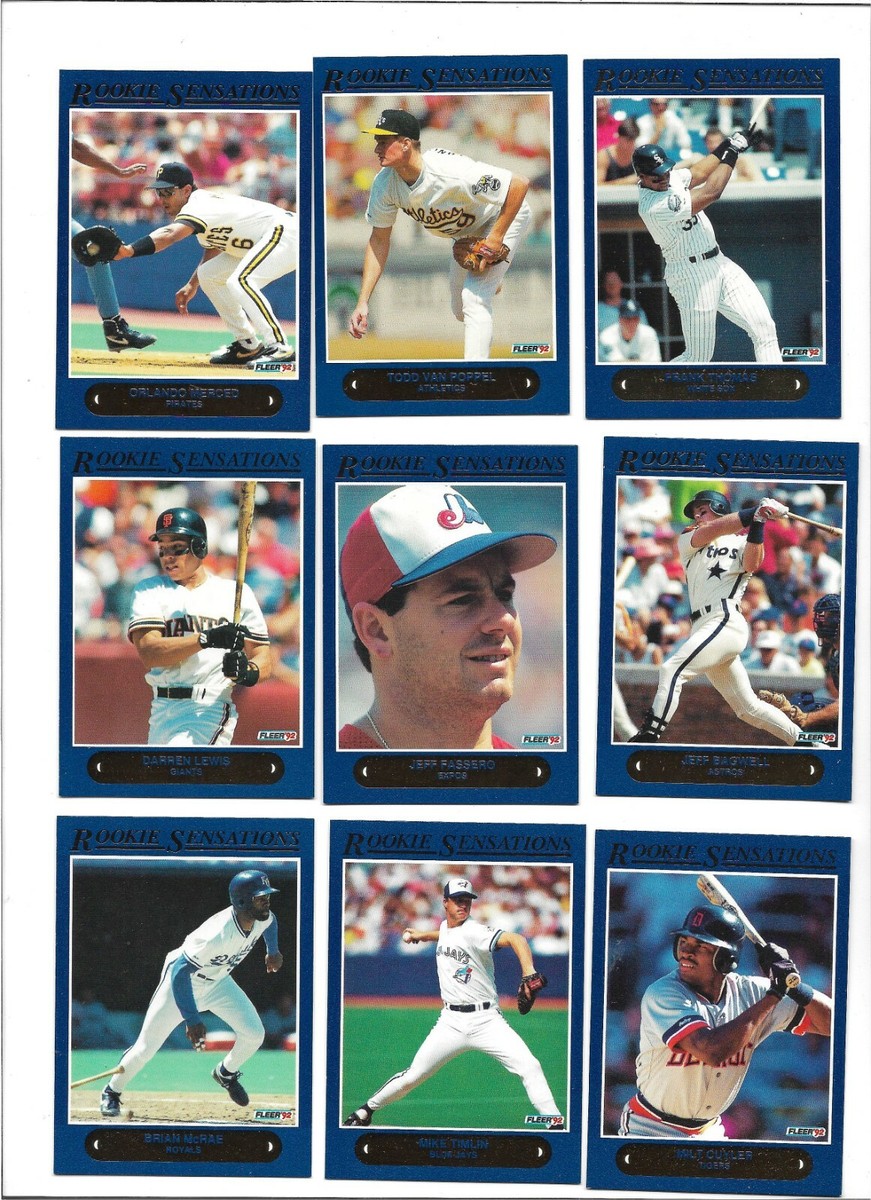 1992 FLEER ROOKIE SENSATIONS COMPLETE 20 CARD SET -- FRANK THOMAS 