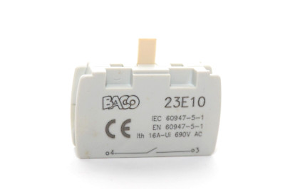 Kontaktelement / Kontaktblock von BACO Typ 23E10, 660 VAC, NO/NC, Contact Block