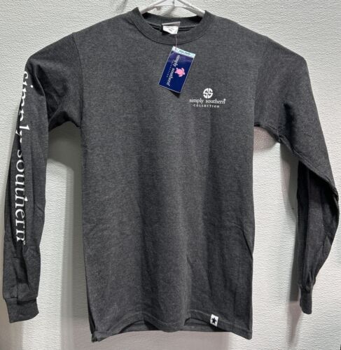 Simply Southern Texas Long Sleeve T Shirt Gray Size Small NWT