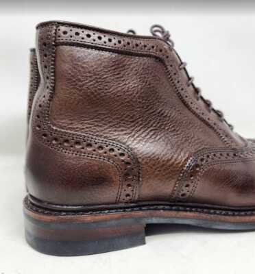 Mens 8.5 EEE Allen Edmonds Hamilton cap toe Brown Tumbled  display picture 2