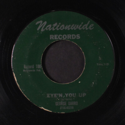 GEORGE DARRO: eve'n you up / too much snow NATIONWIDE 7'' Single 45 RPM