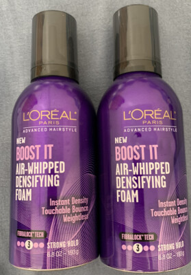 4 New L'OREAL BOOST IT Air-Whipped Densifying Foam, Instant Density ...